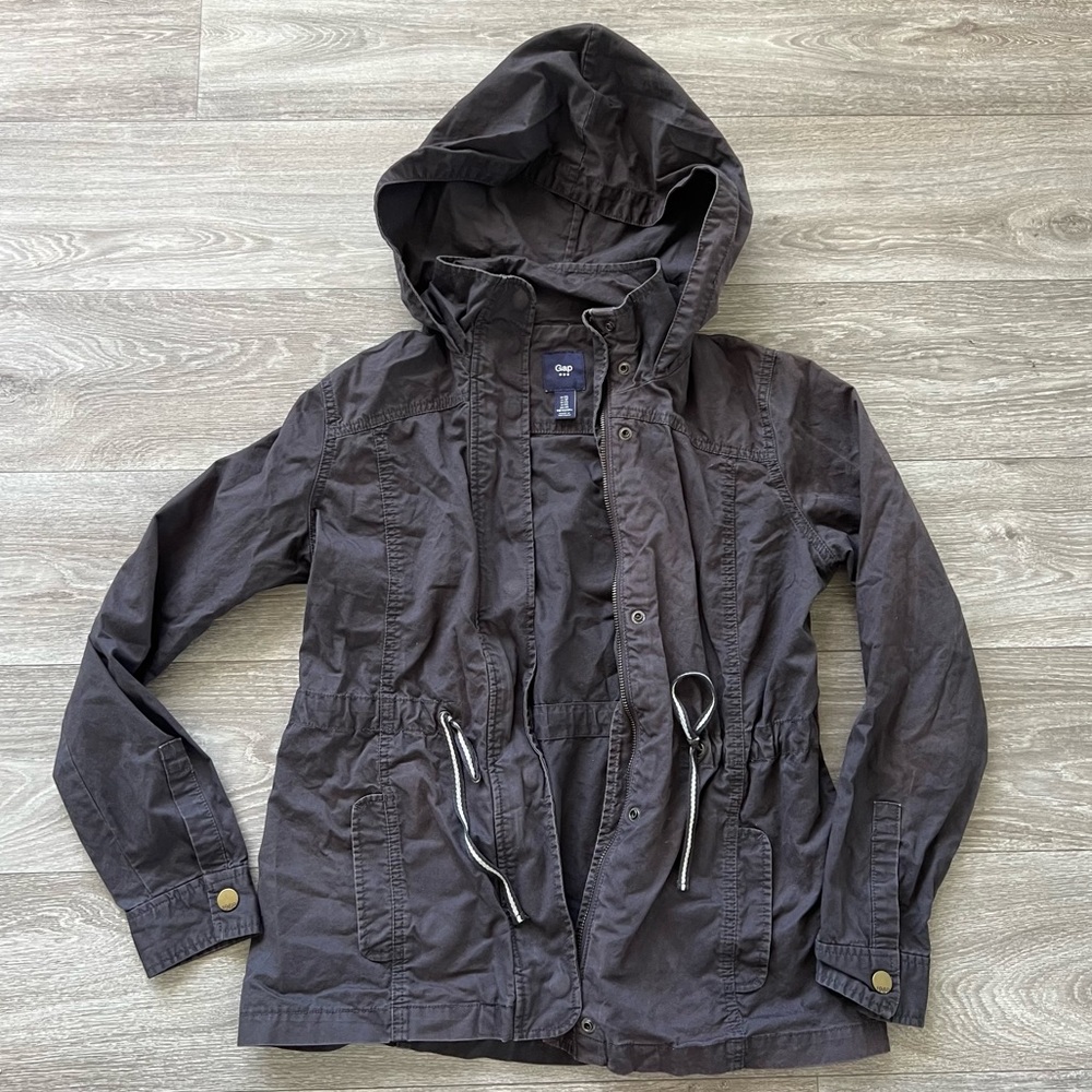 Hooded Navy Cargo Jacket